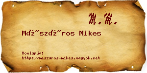 Mészáros Mikes névjegykártya
